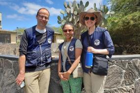 Volunteers in the tortoise center